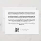 Cool Ultra Modern Trendy Black and White Photo Save The Date (Rückseite)