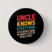 Cool Uncle Design For Uncle Men From Nephew Niece  Button (Vorderseite)