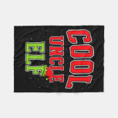 Cool Uncle Elf Christmas Family Matching Group Xma Fleecedecke (Vorderseite (Horizontal))