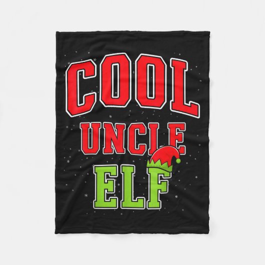 Cool Uncle Elf Christmas Family Matching Group Xma Fleecedecke (Vorderseite)