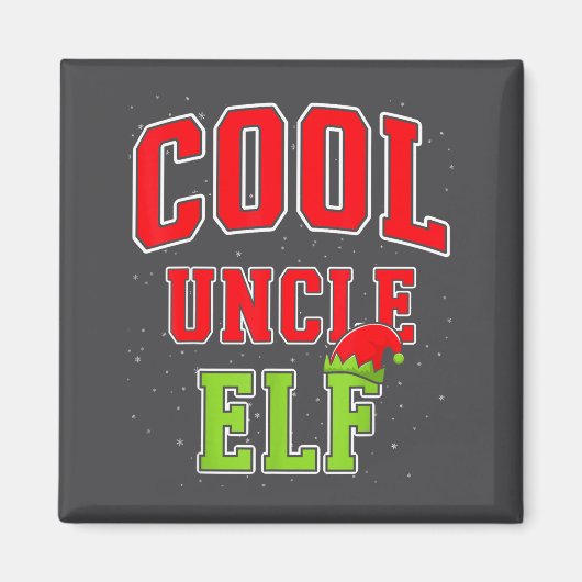 Cool Uncle Elf Christmas Family Matching Group Xma Magnet (Vorne)