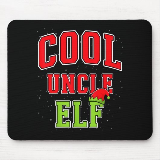 Cool Uncle Elf Christmas Family Matching Group Xma Mousepad (Vorne)