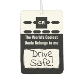 Cool Uncle hinzufügen Foto Laufwerk sicher schwarz Autolufterfrischer (Vorderseite)