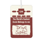 Cool Uncle hinzufügen Fotolaufwerk sicher burgundy Autolufterfrischer (Vorderseite)