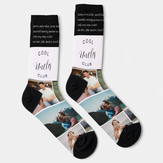 Cool Uncles Club | 7 FOTO PERSONALISIERT Socken (Rechts)