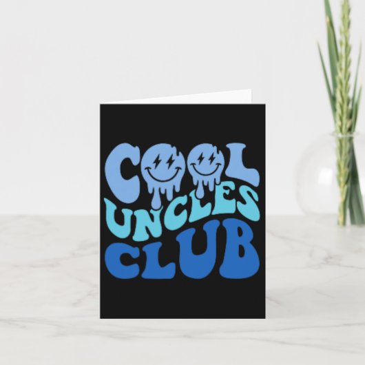 Cool Uncles Club Best Uncle Ever Funny Vathday Karte (Vorderseite)