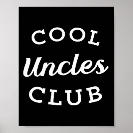 Cool Uncles Club Best Uncle Ever Funny Vathday Poster (Vorne)