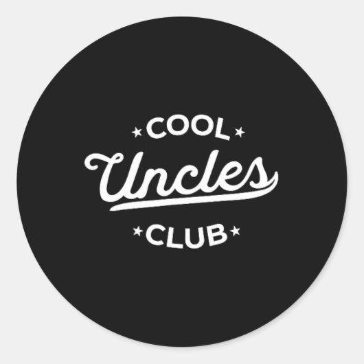 Cool Uncles Club Best Unver Funny Pocket Fath Runder Aufkleber (Vorderseite)