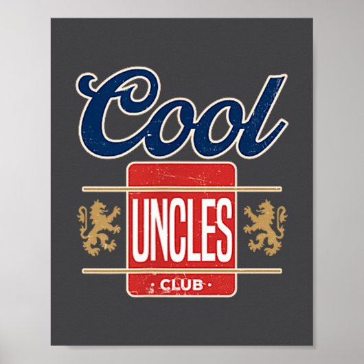 Cool Uncles Club For New Uncle Father's Day Uncle  Poster (Vorne)