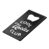 Cool Uncles Club I Geldbeutel Flaschenöffner (Vorderseite Schrägansicht)