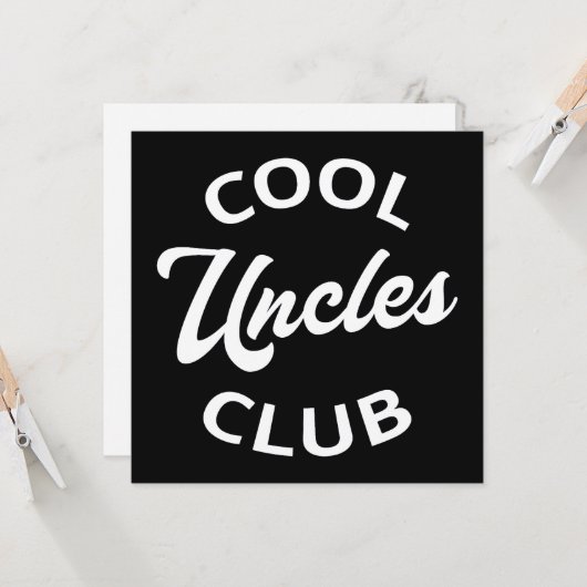 Cool Uncles Club I Karte (Vorderseite/Rückseite Beispiel)
