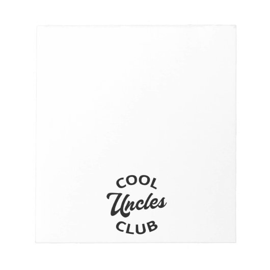 Cool Uncles Club I Notizblock (Vorderseite)