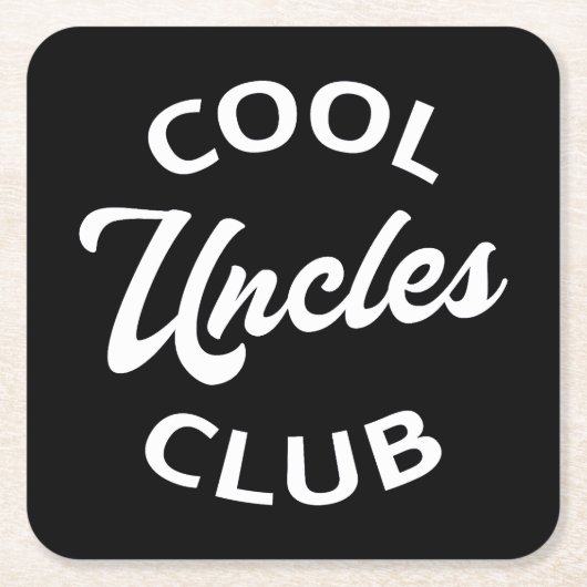 Cool Uncles Club I Rechteckiger Pappuntersetzer (Vorderseite)