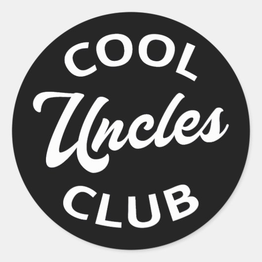 Cool Uncles Club I Runder Aufkleber (Vorderseite)