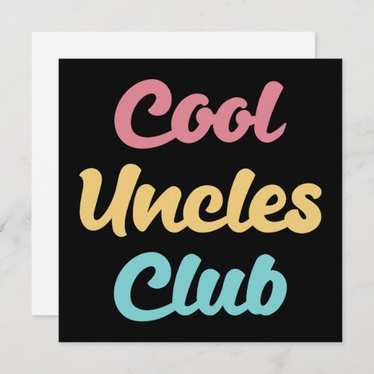 Cool Uncles Club II (Vorne/Hinten)