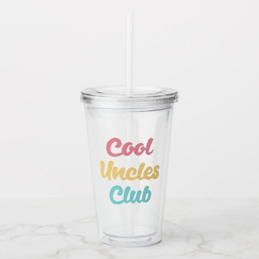 Cool Uncles Club II Acryltrinkbecher (Vorderseite)