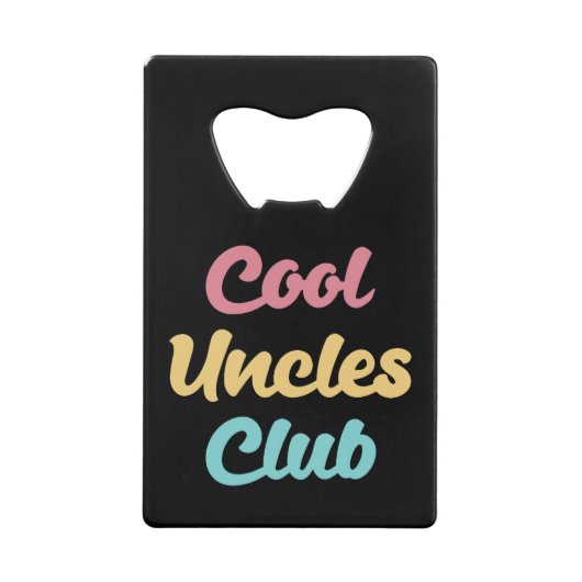 Cool Uncles Club II Geldbeutel Flaschenöffner (Vorderseite)