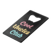 Cool Uncles Club II Geldbeutel Flaschenöffner (Rückseite Schrägansicht)