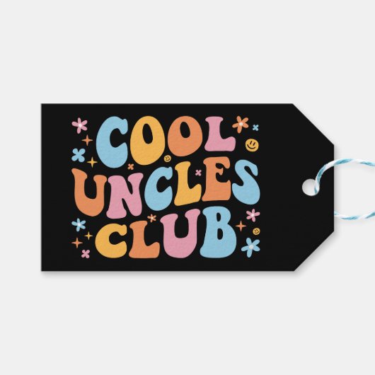 Cool Uncles Club III Geschenkanhänger (Vorderseite (Horizontal))