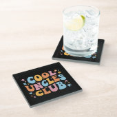 Cool Uncles Club III Glasuntersetzer (Schrägansicht)