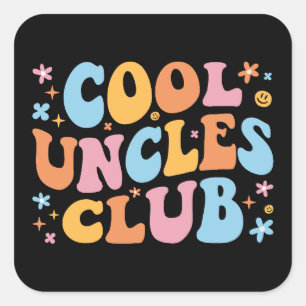 Cool Uncles Club III Quadratischer Aufkleber