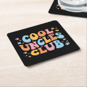 Cool Uncles Club III Rechteckiger Pappuntersetzer (angewinkelt)