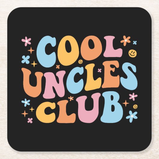 Cool Uncles Club III Rechteckiger Pappuntersetzer (Vorderseite)