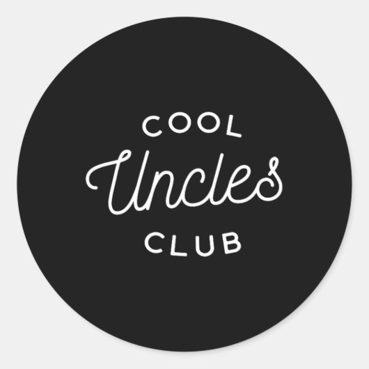 Cool Uncles Club Runder Aufkleber (Vorderseite)
