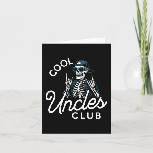 Cool Uncles Club Shirt Funny Skeleton Men Uncle  Karte (Vorderseite)