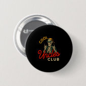 Cool Uncles Club Shirt Funny Skeleton Retro Uncle Button (Vorne & Hinten)