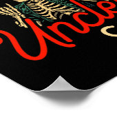 Cool Uncles Club Shirt Funny Skeleton Retro Uncle  Poster (Ecke)