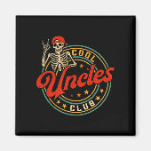 Cool Uncles Club Shirt Retro Funny Skeleton New Un Magnet (Vorne)