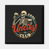 Cool Uncles Club Shirt Uncle Skeleton Men Fathers  Magnet (Vorne)