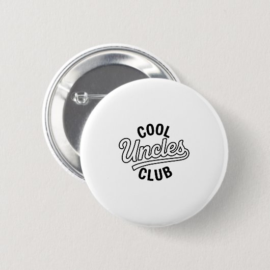 Cool Uncles Club Uncle Ever Funny Cket Fathers Day Button (Vorne & Hinten)