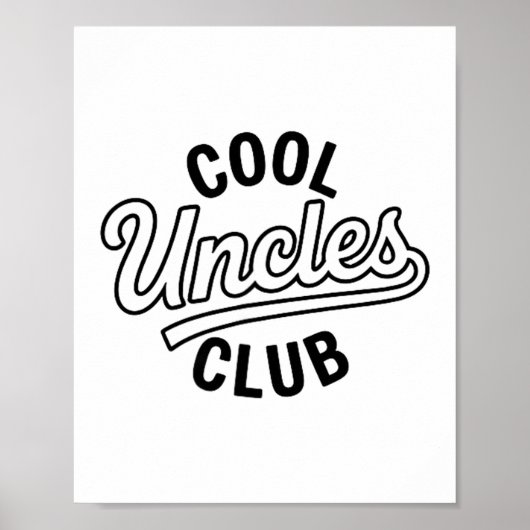 Cool Uncles Club Uncle Ever Funny Cket Fathers Day Poster (Vorne)