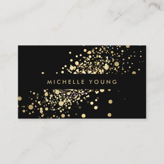 COOL- UND EINZIGARTIGE GOLD CONFETTI-GESCHÄFTSKART VISITENKARTE (Vorderseite)