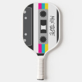 Cool und farbenfroh I Liebe des 80ers | Name Pickleball Schläger (Rückseite)