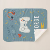 Cool und Fun Boys Blue Gaming Kids Sherpadecke (Vorderseite (Horizontal))