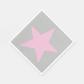 Cool und funky Pink und Gray Star individuell eins Serviette (Ecke)