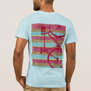 cool und gestreift, mit dem Fahrrad inspiriert, ro T-Shirt