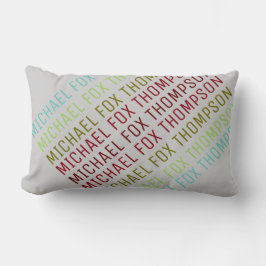 cool und modern, Namenstypografie Lendenkissen