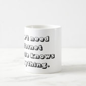 Cool und Spaß Meine Ehefrau weiß alles Funny Kaffeetasse (Mittel)