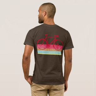 cool und stilvoll, Fahrrad inspiriert, rotes Fahrr T-Shirt