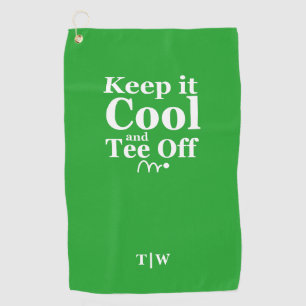 Cool und T-Shirt von Initialen behalten Golfhandtuch