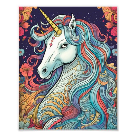 Cool Unicorn Fotodruck (Vorne)