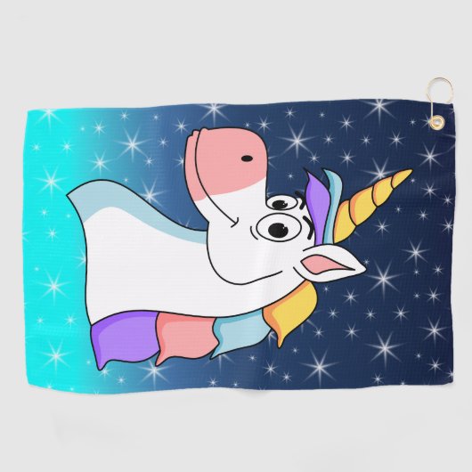 Cool Unicorn Golfhandtuch (Horizontal)