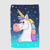 Cool Unicorn Golfhandtuch (Vorderseite)