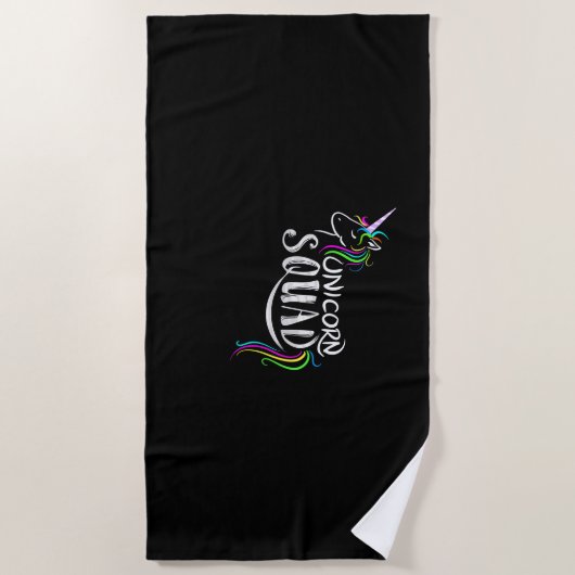 Cool Unicorn Squad _ Funny Magical Equestrian Team Strandtuch (Vorderseite)