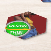 COOL! Untersetzer aus Papier - oben mit Hexagon ge (angewinkelt)