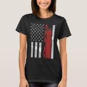 Cool US American Flag Semi Truck Driver 18 Wheeler T-Shirt (Vorderseite)
